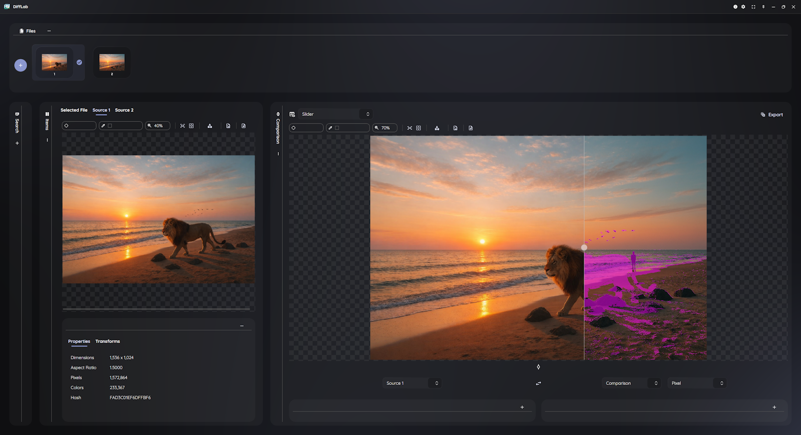 DiffLab Slider View